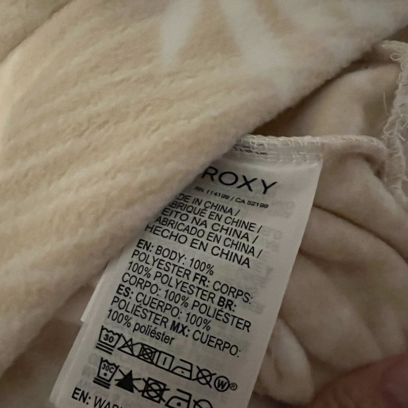 Roxy Polar Fleece Tapioca Palmy Days Pullover. Size Large. NWT - Picture 12 of 12